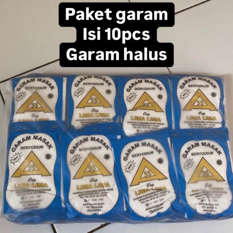 Paket 10 garam halus beryodium/halal/cod 1