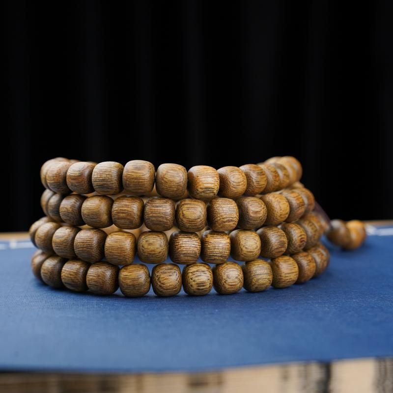 Product Introduction of Agarwood barrel bead multi-circle bracelet x1110 4