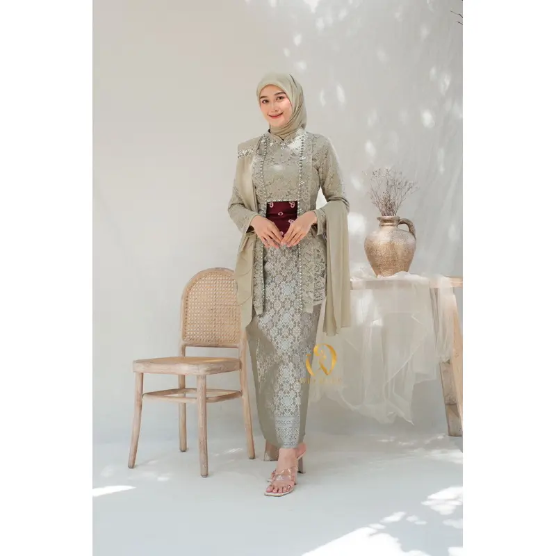 ADA JUMBO XXL Kebaya Laksmi Kutubaru | Free Selendang dan Obi Belt Batik | Kebaya Lamaran Modern, kebaya bridesmaid Kebaya Wisuda, COUPLEBATIK | WIDBATIK 2