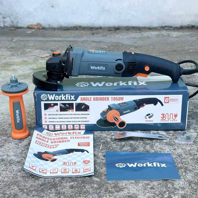 Máy Mài Chà Góc Workfix WF - AG 1050B Có Chỉnh Tốc Công Suất 1050W Chuẩn Dây Đồng Bảo Hành 6 Tháng