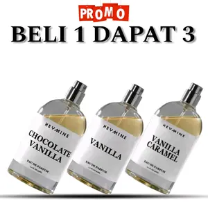 parfum promo beli 1 dapat 3 pria wanita aroma vanilla caramel- vanilla- chocolate vanilla - parfum terlaris wangi tahan lama edp Perfume