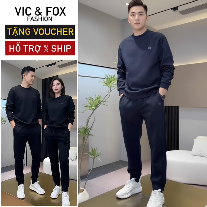 Bộ đồ nam Fox có Big size 115kg | Bộ quần áo thể thao nam nữ đông dài tay | Đồ bộ nam chất nỉ cotton back | Quần áo nam nữ Chạy Bộ Tập Gym bộ thể thao nam set thu cho
