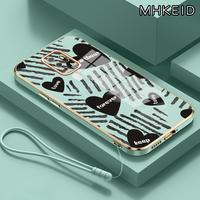 Gambar MHKEID Casing Hp Untuk OPPO A5 2020 A9 2020 Case Cinta Hati kasing silikon Softcase Lanyard Pelapisan Samping Casing - Gaya1, OPPO A5 2020 dari MHKEID MALL Kab. Tangerang 3 Tokopedia
