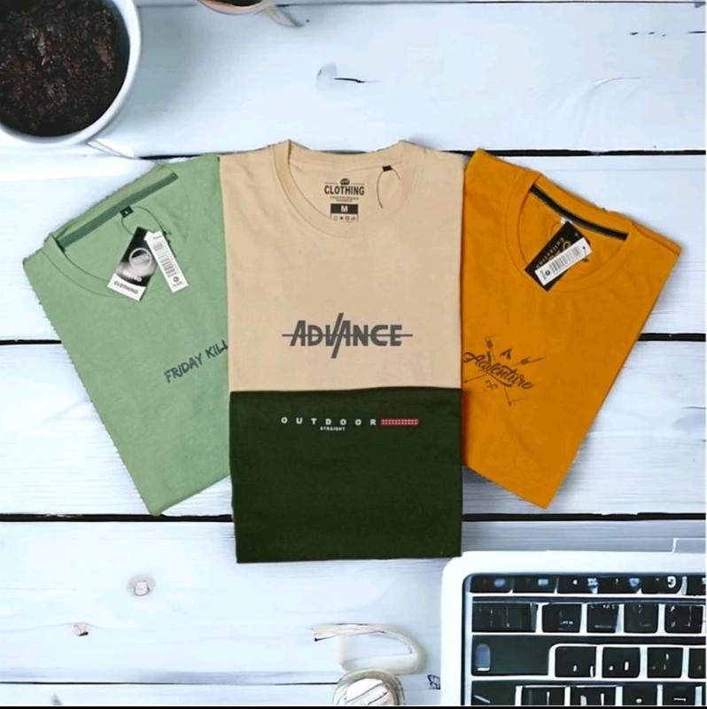 kaos pria wanita 3 pcs 80 Ribu distro model terbaru ukuran m l xl jumbo motif simple bahan semi Katun Tebal Baju Dewasa 3