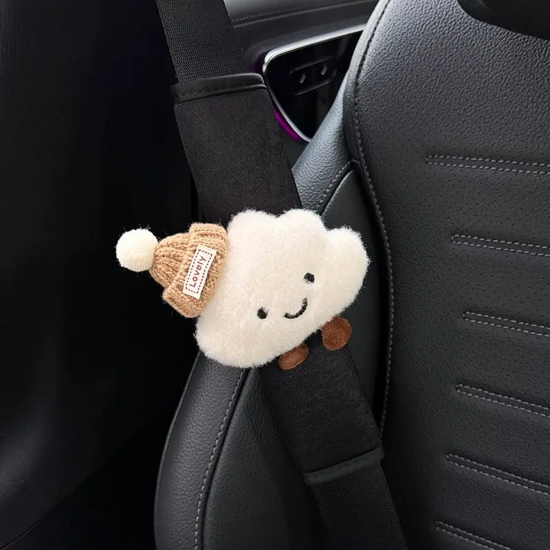 Sarung Cover Seatbelt Mobil Mickey Minnie Corgi Car silikon Blue 8