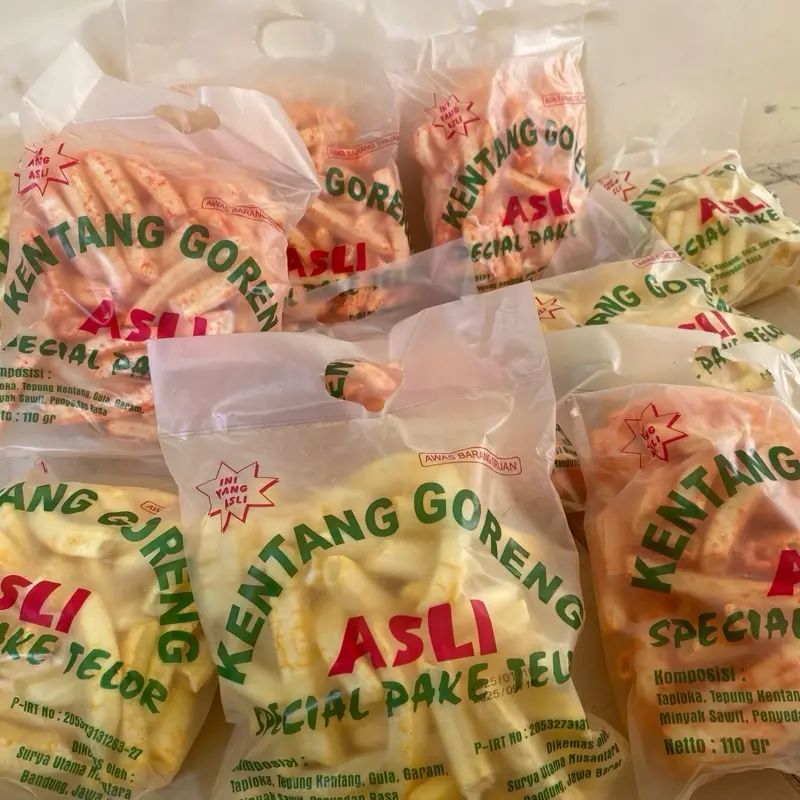 Potato stick kentang goreng ASLI food cemilan rasa jagung dan balado enak Snacks