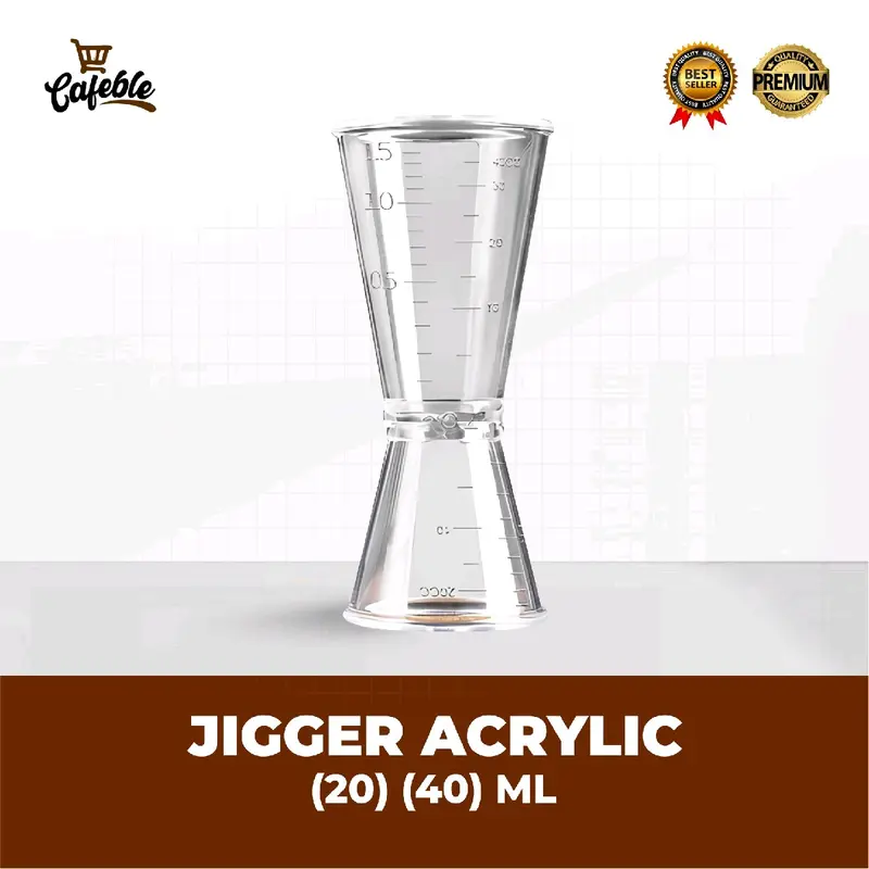 Jigger Acrylic/Gelas Takar 20/40 ml 0