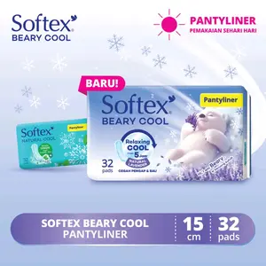 Softex Natural Beary Cool Pantyliner Daun Mint + Sirih 15 CM 32 Pads