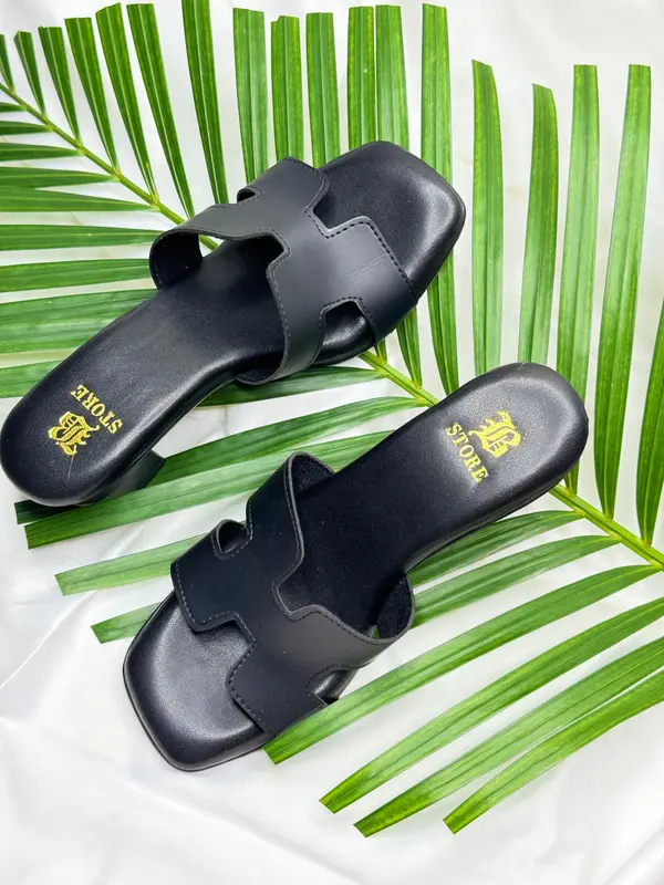 B2- TDR  Sendal Heels Slop Wanita 5 cm Kekinian (Tersedia Size 36-44) 3