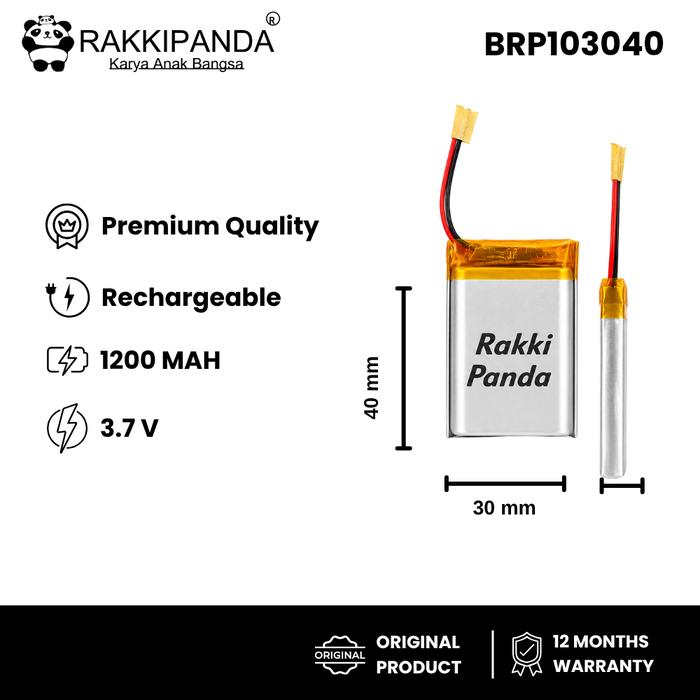 Gambar RakkiPanda Baterai Pouch Universal Li-Po 3.7V 1200mAh Tanpa Soket dari Rakki Panda Indonesia Kota Administrasi Jakarta Pusat Tokopedia