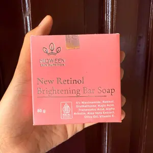 HIQWEEN RETINOL BRIGHTENING SOAP 80gr | Facial Wash Memudarkan Flek Hitam Mencerahkan Kulit Memutihkan Tubuh