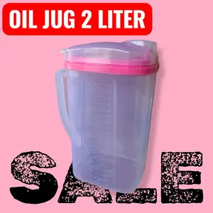 Tempat Botol Minyak 2 Liter Oil Jug Wadah Minyak Tuang Anti Tumpah Anti Debu Free BPA Oiljug