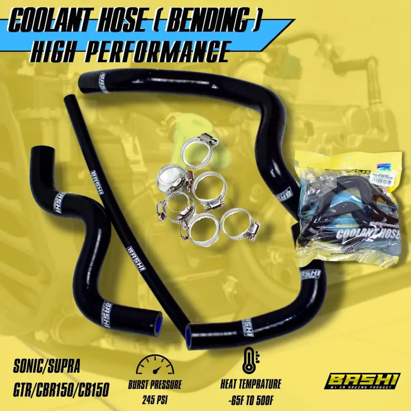 Selang Radiator Set Tekuk HONDA Supra Sonic GTR CBR150 LED CB150 Coolant Hose Tahan Panas 4