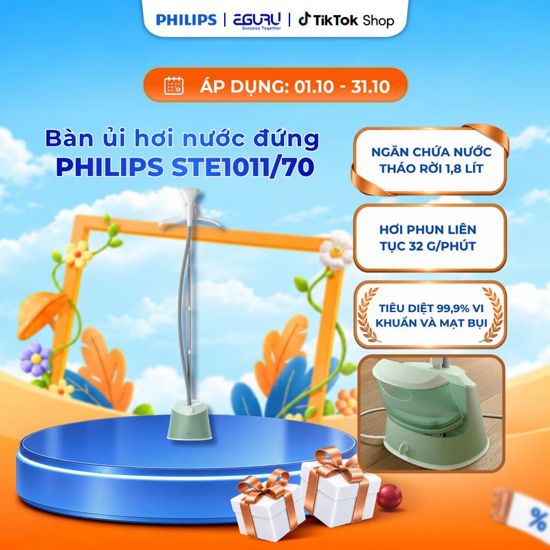 Bàn là hơi nước Philips STE1011/70 1600W | An toàn cho tất cả các loại vải ủi được