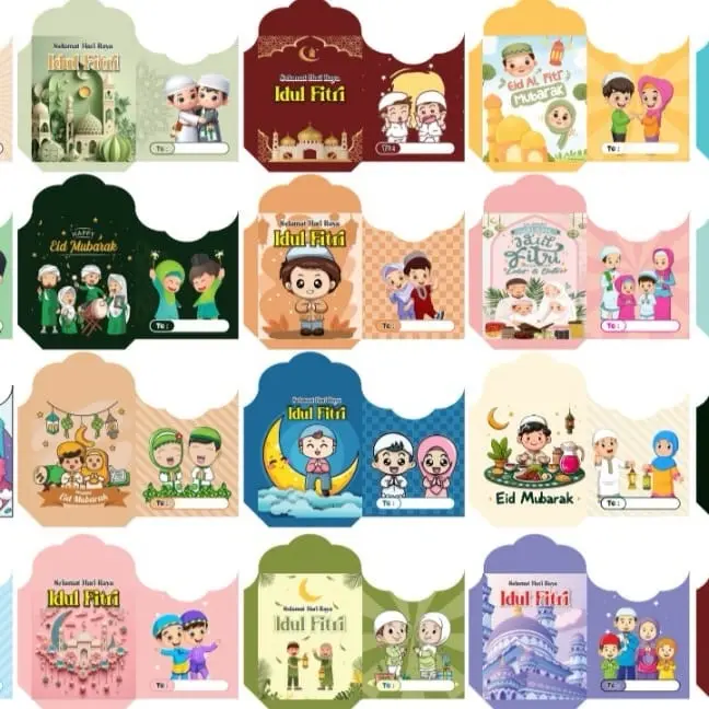 Amplop medium muslim 5 pak (50lembar) amplop uang Kertas 2