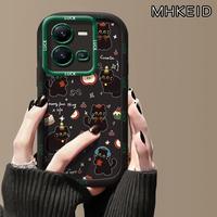 Gambar MHKEID Casing Hp untuk VIVO V25 5G V25E Case Pola Kucing hitam Kasing kepulan krim Silikon Softcase Casing - Gaya1, VIVO V25 5G dari MHKEID MALL Kab. Tangerang 2 Tokopedia