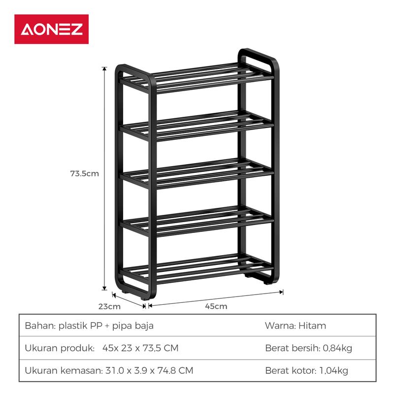 Product Introduction of 【SPESIAL KOL COD 24h Shipping】AONEZ Rak Sepatu 4 Susun Minimalis/Tempat Sepatu/Rak Sandal Dan Sepatu 8
