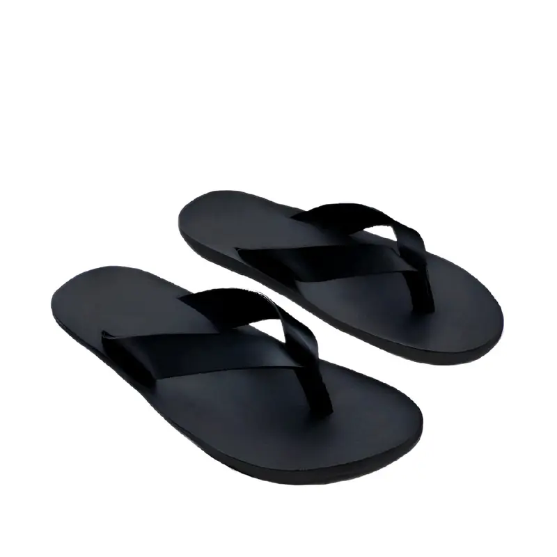 Best Quality - Sandal Pria Jepit Flip Kulit Sapi Asli Flipers Cowok Kasual Premium Sole Rubber Karet 1