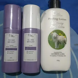 Ella Skincare Peeling Lotion with Glycolic Acid, Licorice Extract & Niacinamide - Body Lotion untuk Mencerahkan, Eksfoliasi Ringan & Melembabkan Kulit