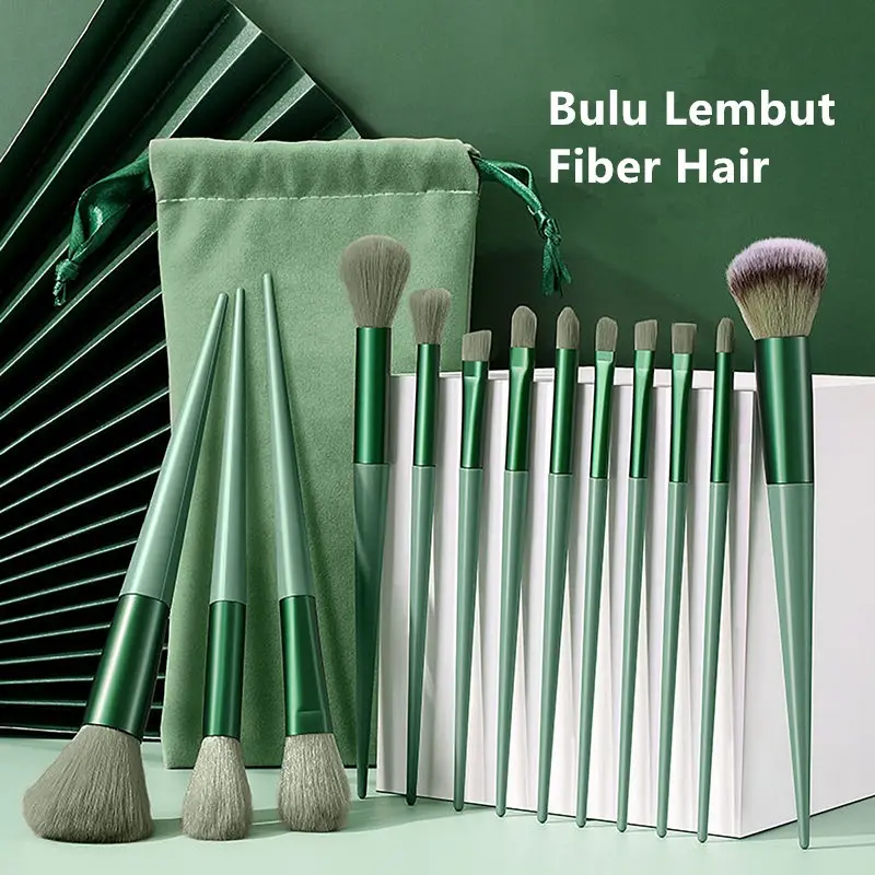 Ladamai Ukuran Besar Set 13Pcs Make Up Brush Kuas Makeup Halus Untuk Harian