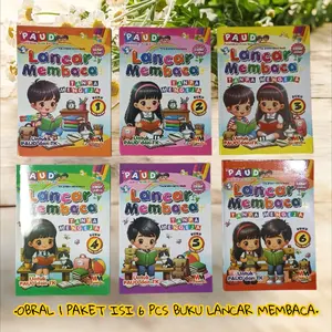 OBRAL 1 PAKET ISI 6 PCS BUKU PELAJARAN PENGETAHUAN ANAK BERGAMBAR DAN BEWARNA - LANCAR MEMBACA TANPA MENGEJA 1-6 UNTUK PAUD DAN TK / FULL COLOUR / BESTSELLER / ORIGINAL