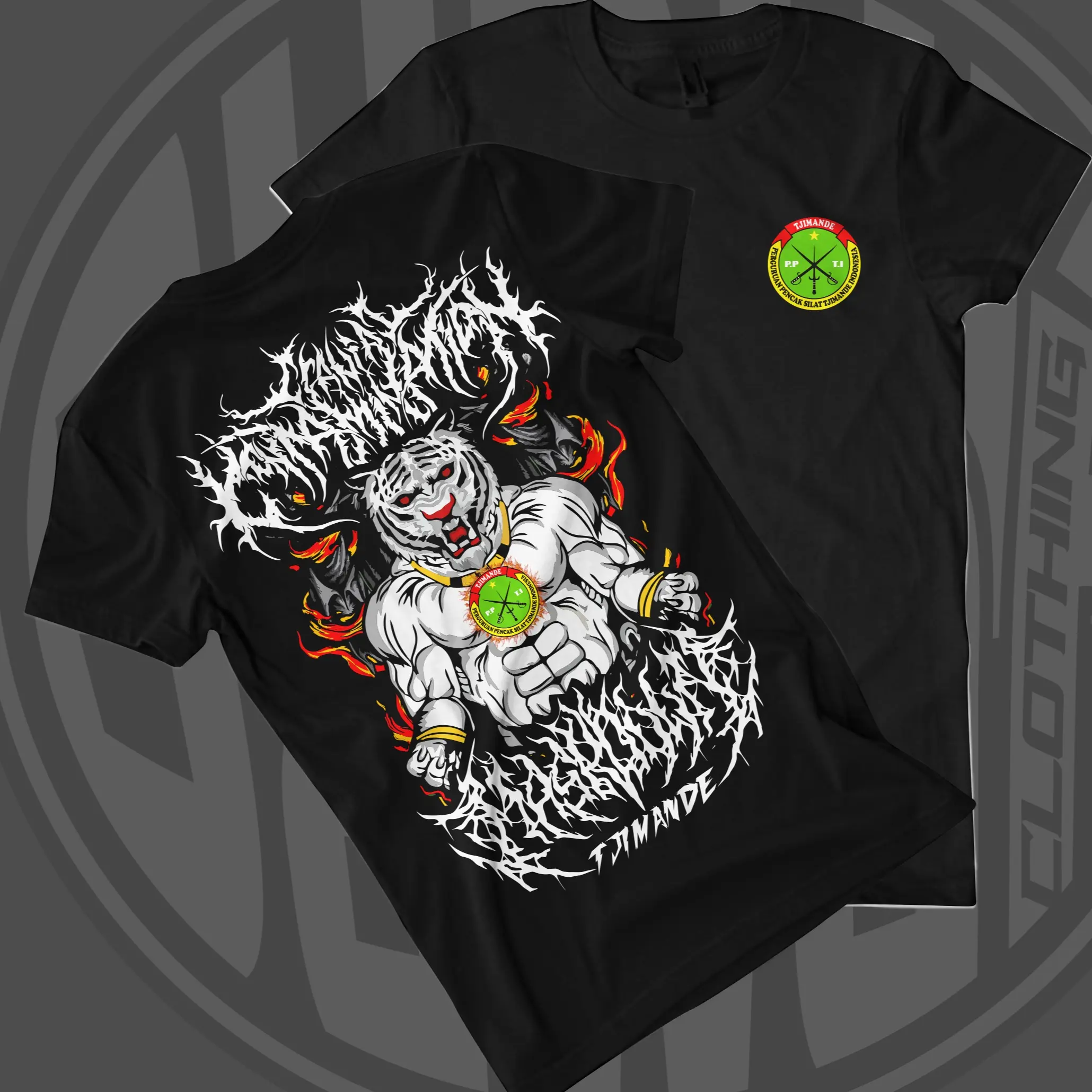 KAOS CIMANDE PENCAK SILAT INDONESIA bahan katun kombed 30s Combed Sablon Lokal Nyaman Lembut High Motif Distro Pria Baju Keren Standar Slimfit Panjang