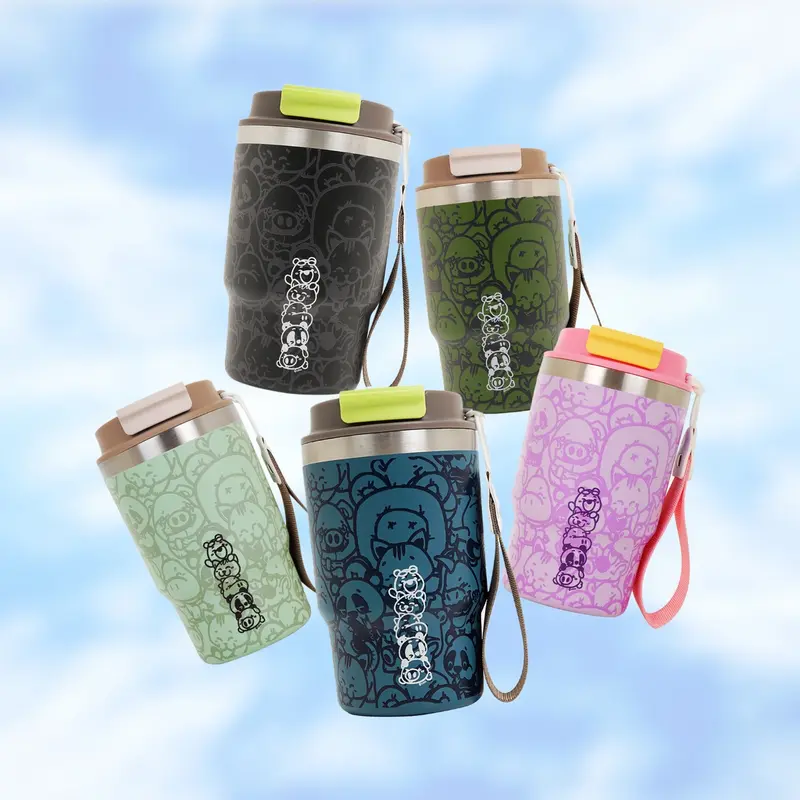 CRSL Zoey Water Bottle I Botol Tempat minum I Tumbler I Tumblr Travel Bottle Stainless 480ml 16oz | Tahan Panas Dingin up to 6 jam Kitchenware 0