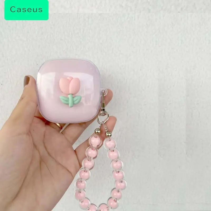 [HANYA CASE]Caseus Softcase For Baseus Bowie E16 Pelindung Case Berkarakter Lucu + Gantungan 2