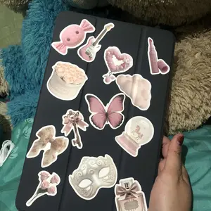 Stiker Balet Merah Muda DIY 50pcs Stiker Tahan Air Ins Lucu Cocok untuk Sepeda Motor/Helm/Laptop/Buku/Buku Harian/Koper/Casing Ponsel/Botol Minuman