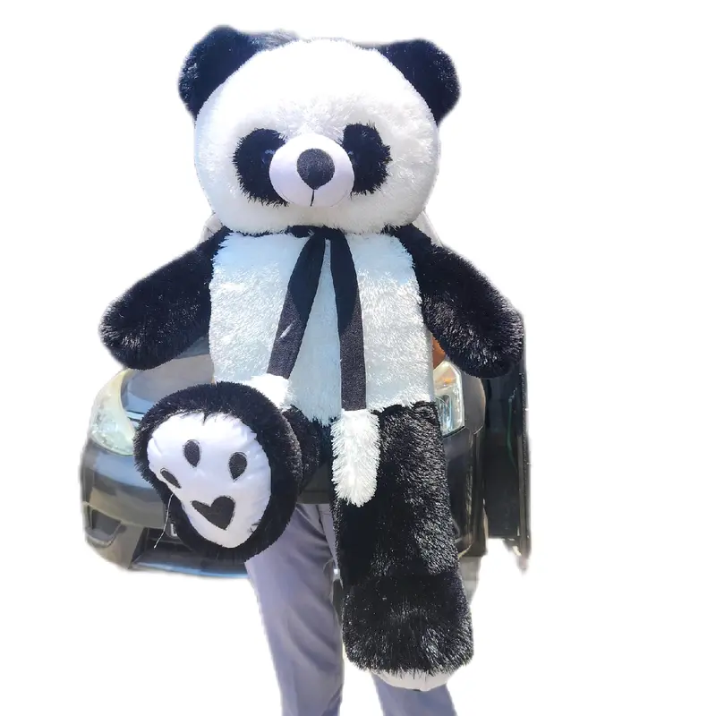 Boneka Panda Hitam Putih Syal Telapak Jumbo - Mainan Anak Berkualitas Tinggi - Toys 4