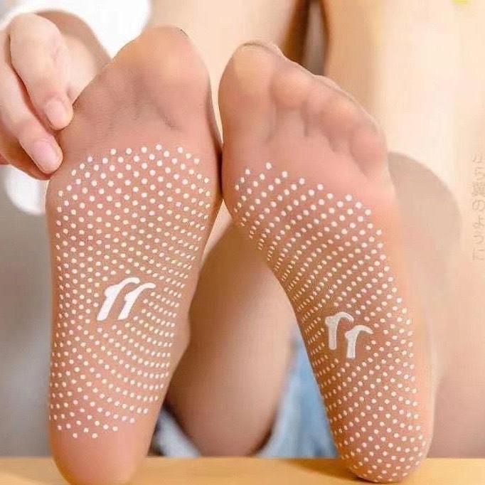 Tất Pha Lê Chống Trượt Cho Nữ, Tất Ống Giữa, Chất Liệu Silicon Mỏng, Trong Suốt, Thoáng Khí, Thích Hợp Cho Mùa Hè, 5 Đôi