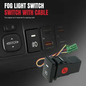 Switch Saklar On Off Foglamp Lampu Tembak Mobil Universal Model Tekan Komplit Socket dan Kabel Avanza Rush Innova Hilux Rocky Raize Kijang Dll
