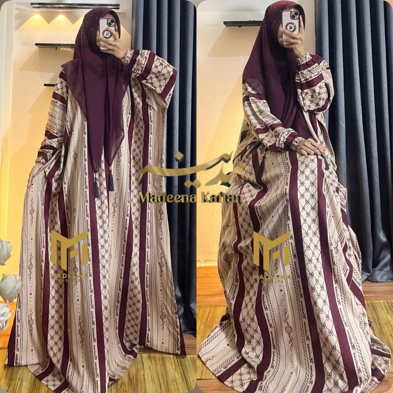 Madeena Kaftan Wanita Motif Arabella Bahan Rayon Adem Nyaman Busui Ld Jumbo Gamis Dress Panjang Abaya Muslimah Mewah Murah Simpel Elegan Viral Pesta Kondangan Lebaran