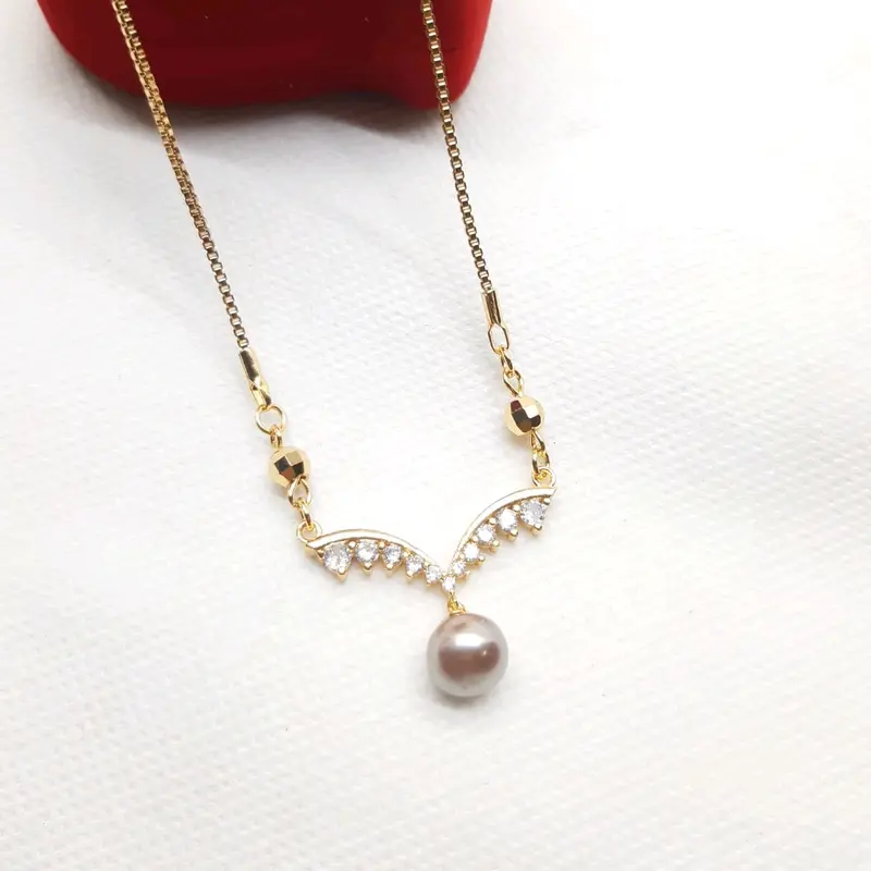 Gratis Cincin - Kalung Putri Permata Cantik Mutiara Asli Bersertifikat 7