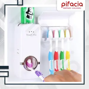 PIFACIA Dispenser Odol Pasta Sikat Gigi Toothpaste Brust Holder Set
