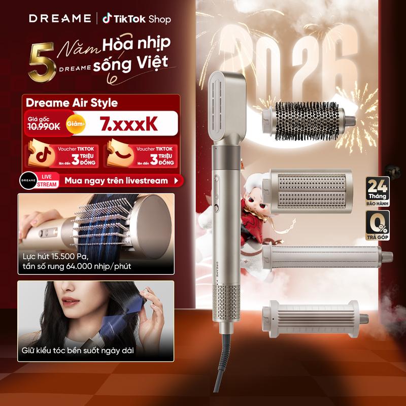  Máy sấy và tạo kiểu 5 trong 1 Dreame AirStyle - Hàng chính hãng - Bảo hành 24 tháng  Máy Sấy Tóc Sấy Tóc Nữ 