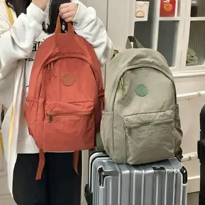 Tas Ransel Minimalis Gaya Korea - Warna Netral Serbaguna untuk Pelajar SMP-SMA & Mahasiswa, Tas Sekolah Santai