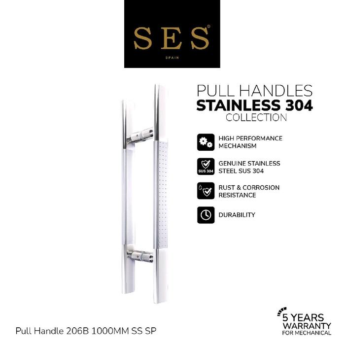 Gambar Pull Handle SES 206B - 1000MM SP Sus 304 dari SES Official Store Kota Administrasi Jakarta Utara Tokopedia