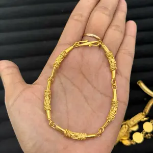 Gelang Bambu Kuningan lapis emas gelang wanita