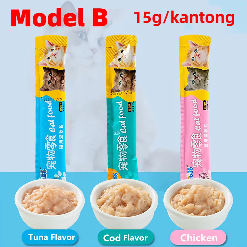 Snack Kucing Cemilan Kucing - Multi Rasa Tuna Salmon Premium CREAMY CAT Camilan Sehat Disukai Kucing 5