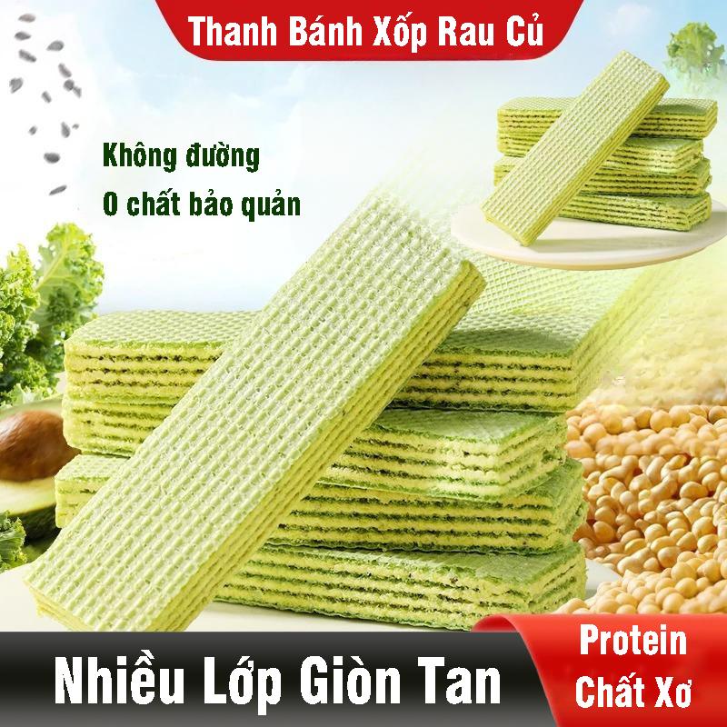  Bánh Xốp Ăn Kiêng Dinh Dưỡng Vạn Thịnh Foods 500gam túi Thơm Ngon Bổ Dưỡng Với Hạt Chia Cải Xoăn Bơ Đậu Nành Bột Mat Cha. Hạn Sử Dụng 6 Tháng 