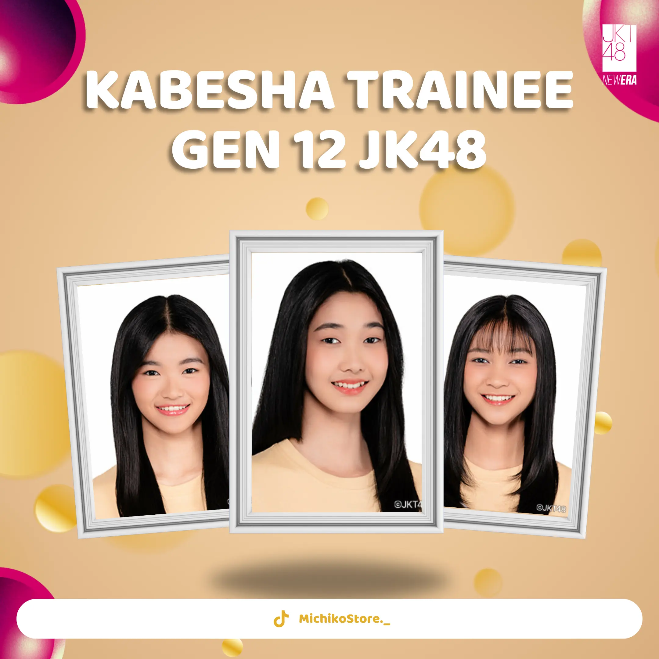 Foto Kabesha Trainee Gen 12 JKT48 New Era Frame Kertas Album