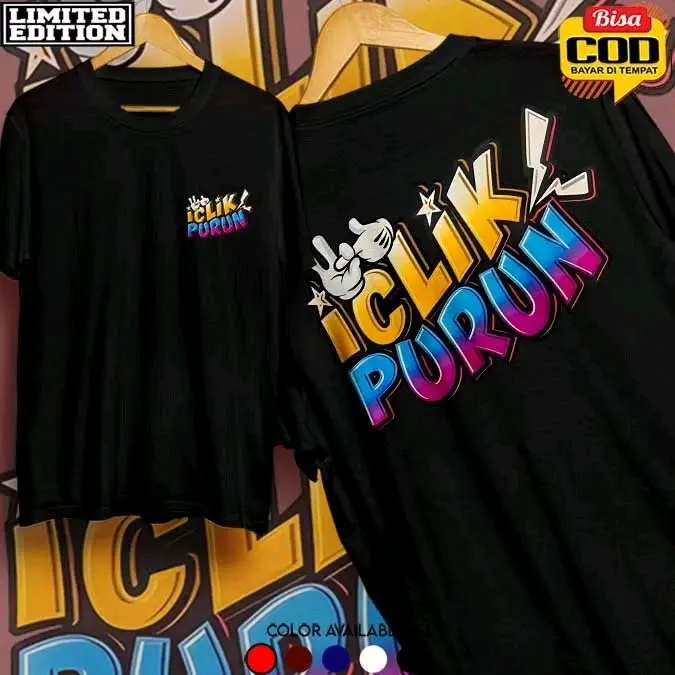 Kaos ICLIK PURUN//Kaos unisex// Kaos Distro Reguler Terbaru