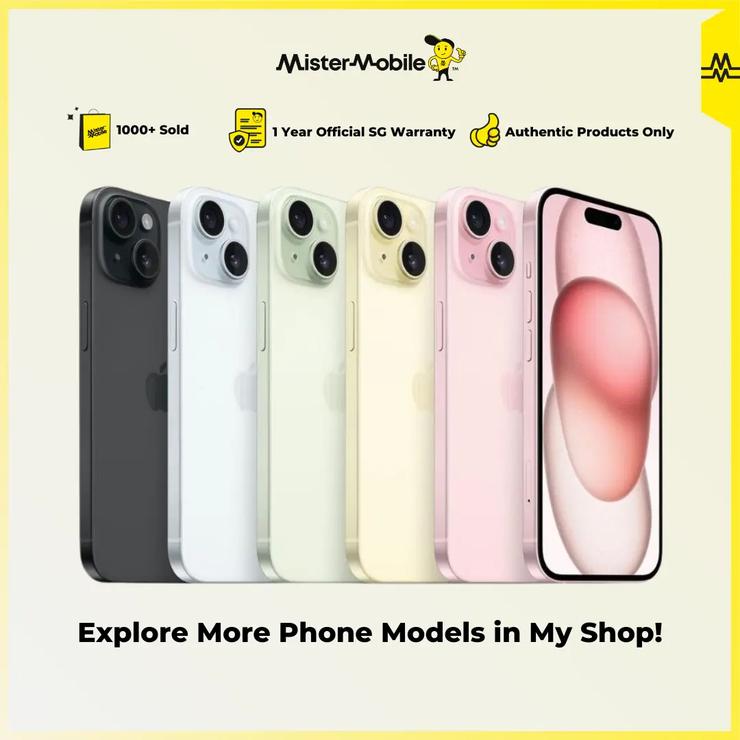iPhone 15 | 128GB 256GB 512GB | 6.1 inches | 3349 mAh | 1 Year Manufacturer Warranty | Singapore Local Set