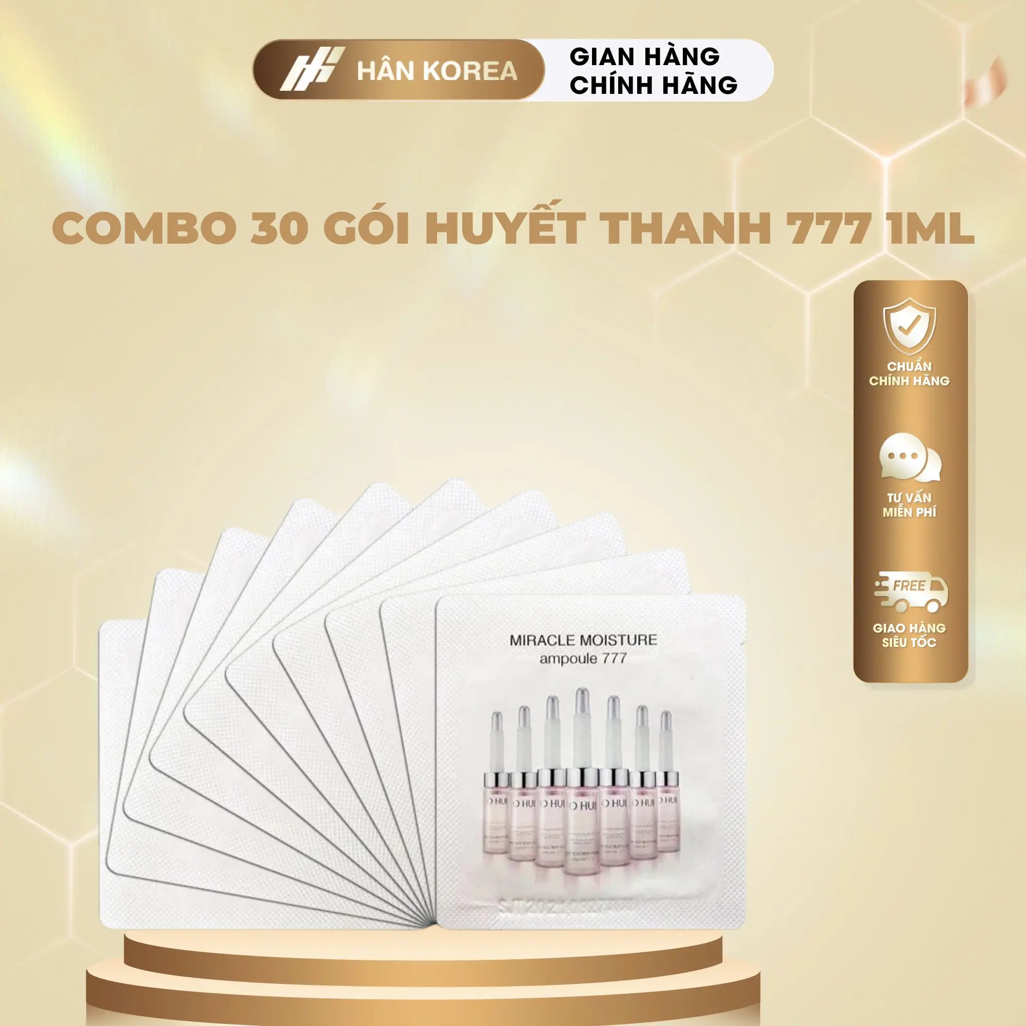 C752 - [LIVETREAM] - Combo 30 gói Huyết Thanh Ohui ( Ohui Miracle Moisture Ampoule 777 )