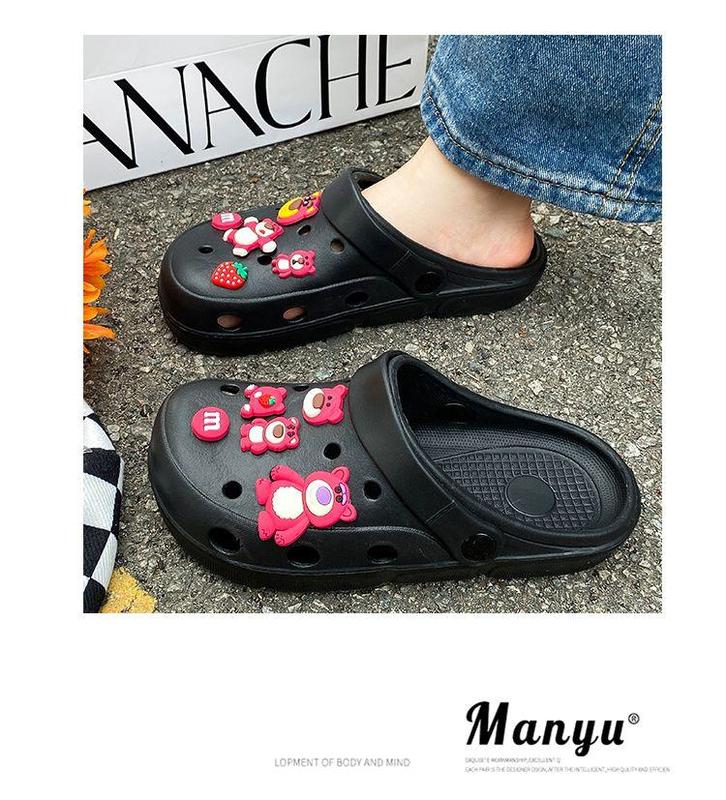 Product Introduction of Shoes Women's Slippers Popular Personalized Thick-Soled Slippers Men's Outerwear 2023 New Baotou Sandals Sandals Beach Shitting Feeling Men's Sandals Slippers 17