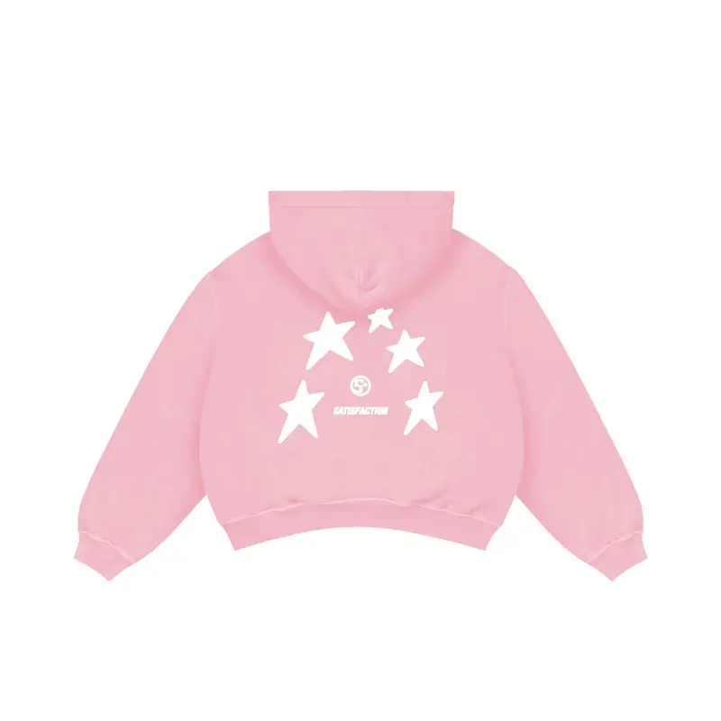 Satisfaction Hoodie Zipper Boxy 330GSM Starsy Pink Shop Tokopedia