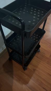 Product Review of Plastic Handle Trolley 3 / 4 Tier Plastic Shelf Trolley Rack Storage Rack With Wheel Kitchen Trolley Ready Stock from 🌺**🌺 0
