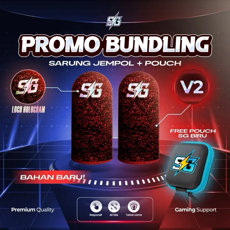 MERAH V2 +POUCH SG BIRU