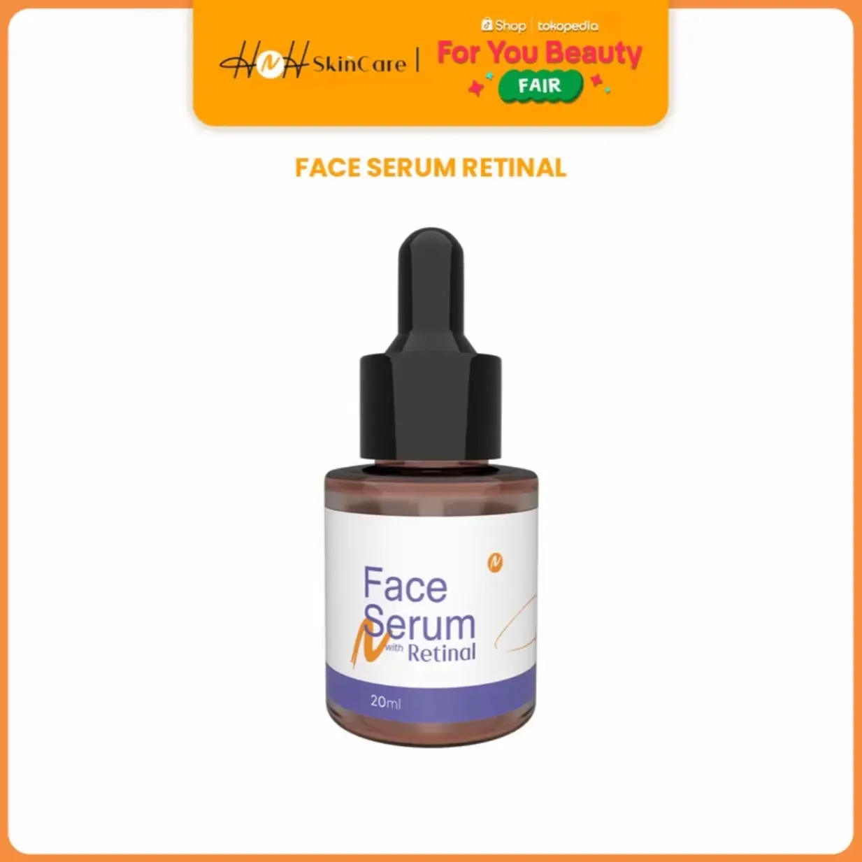 H&H Skincare Serum Retinal Anti-Aging 20ml - Extract, Arbutin Kerutan Niacinamide Wajah Dark Mencerahkan Acid Perawatan Hyaluronic Memudarkan Hitam Kusam Mengencangkan Vitamin Melembutkan Essence Muka Berminyak